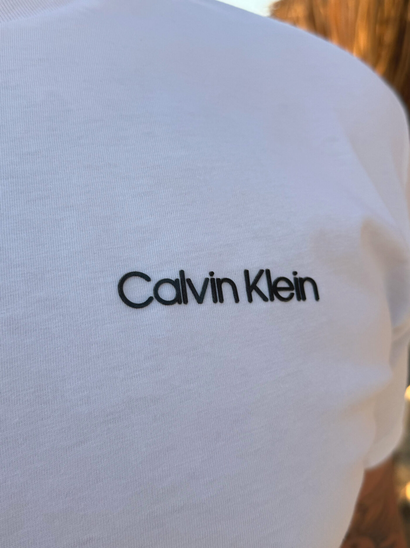 Calvin Klein Erkek Bisiklet Yaka Beyaz Tişört