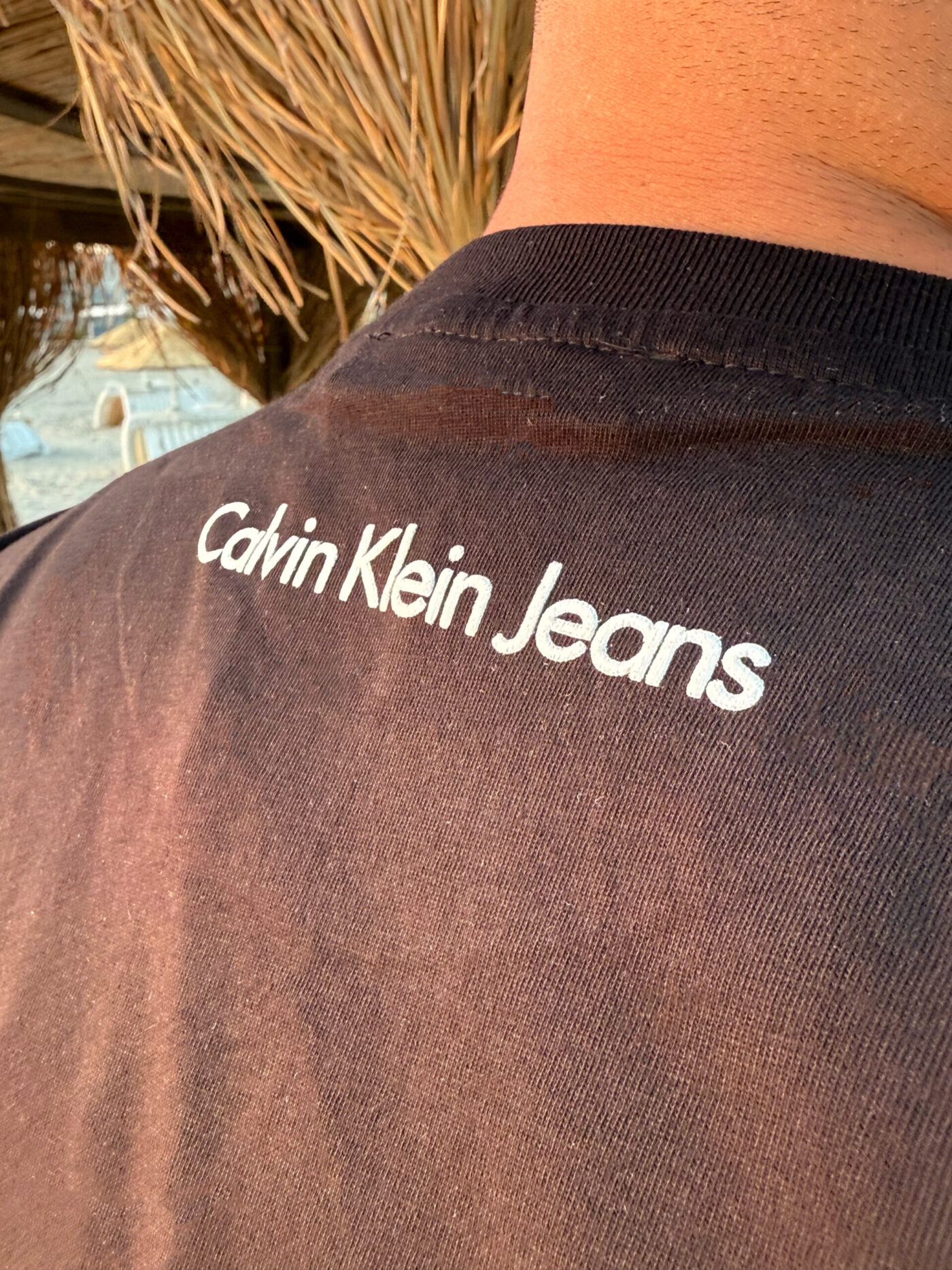 Calvin Klein Erkek Bisiklet Yaka Siyah Tişört